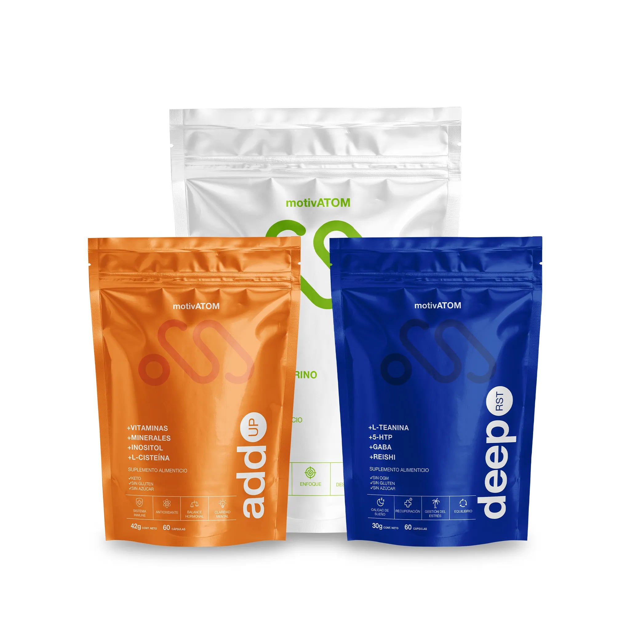 KIT Full Natural contiene:
1 hiit UP Natural 30 porciones
1 add UP 30 porciones
1 deep RST 30 porciones