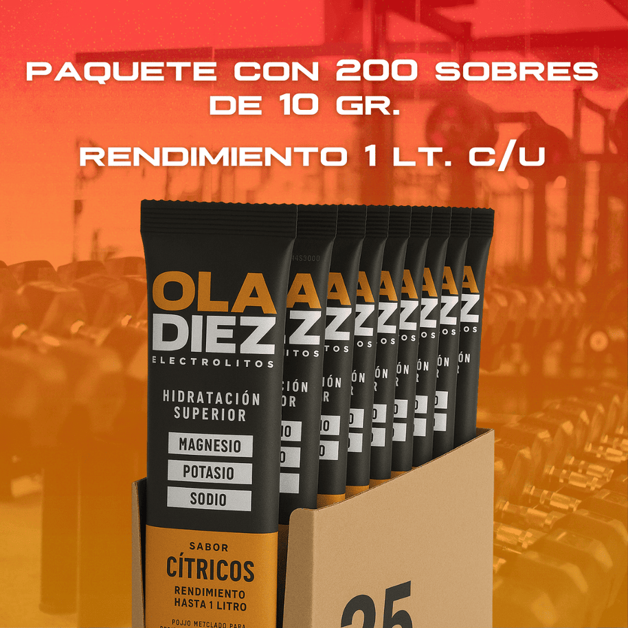 Hidratación - Electrolitos en sobre Sabor Cítricos - OLA DIEZ